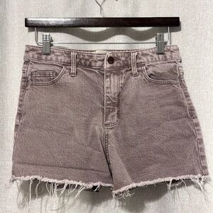 Universal Thread Gray Jean Shorts Frayed Hem